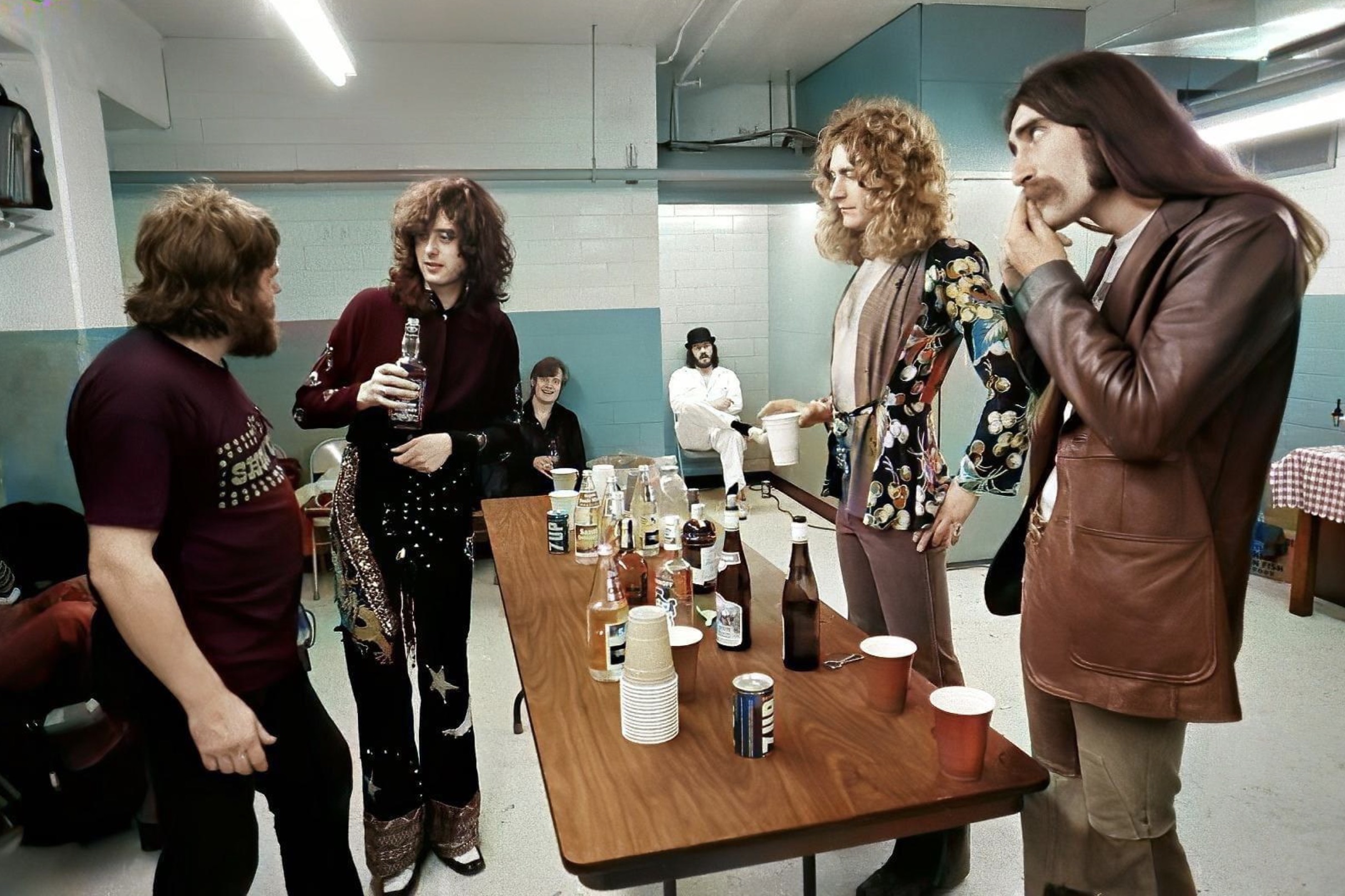 Led Zeppelin backstage, Indianapolis 1975 
